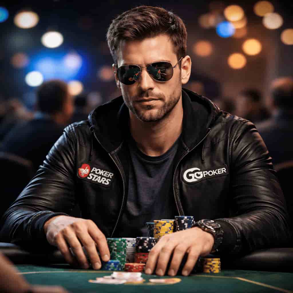 Man playing poker 