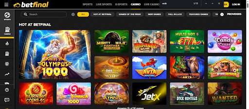 betfinal casino screenshot